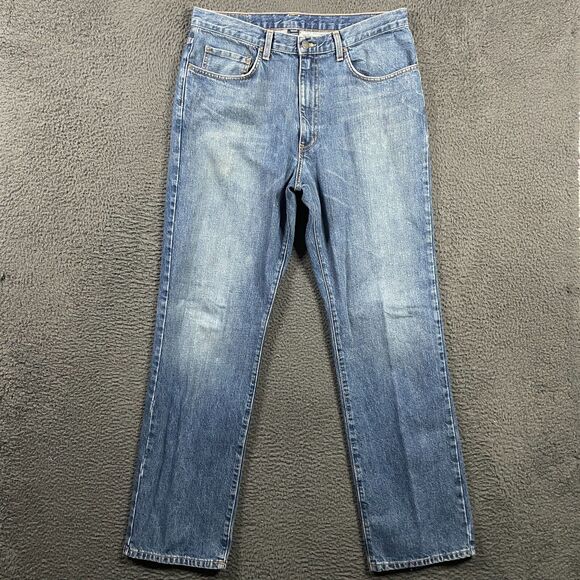 Vtg Polo Ralph Lauren Jeans Mens 35x32 Blue Medium Wash Straight Fit Y2K 90s - Picture 1 of 15
